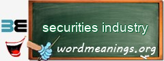 WordMeaning blackboard for securities industry